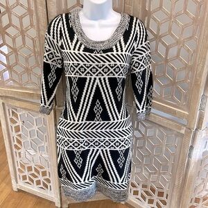 Pink Rose Sweater Dress